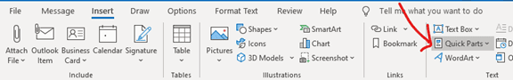 Outlook Quick Parts Outlook Quick Parts