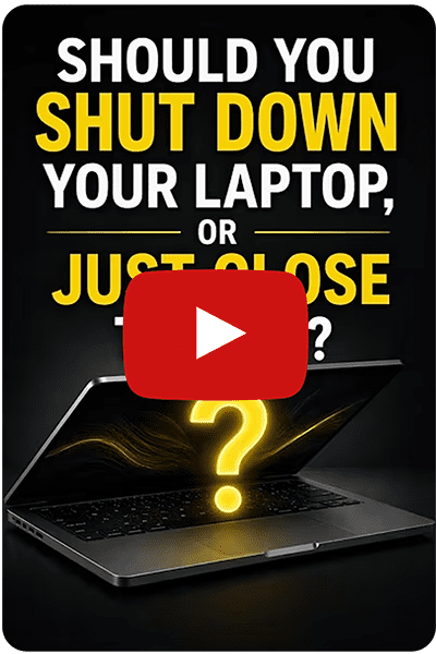 Should you shut down your laptop every night or just close the lid?