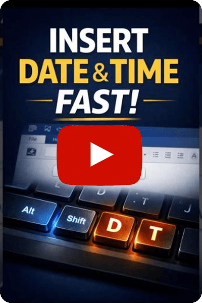 top typing today's date manually in Word and Outlook!
