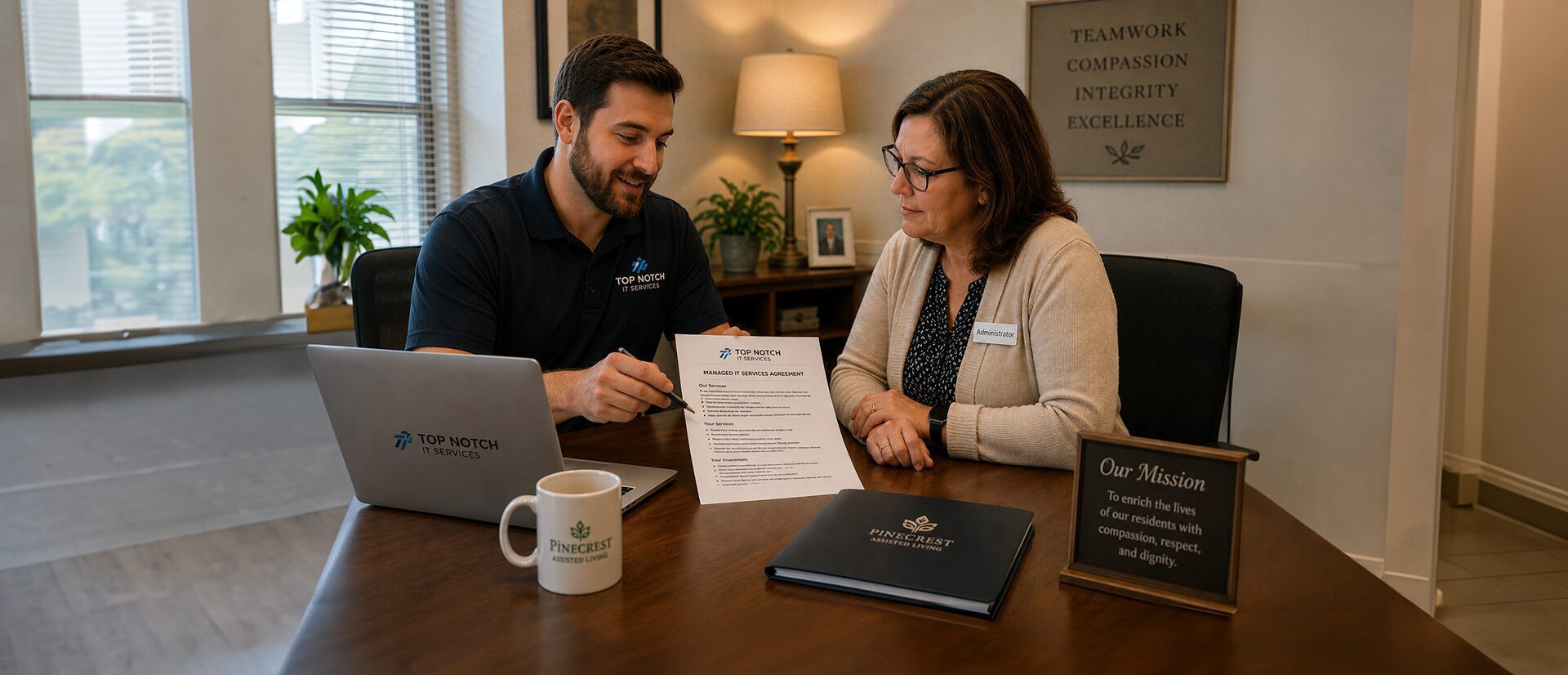 Meeting with assisted living office