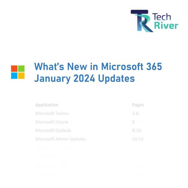 Microsoft O365 January 2024 Updates