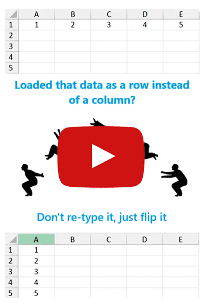  What if I told you Excel can flip your data, with just a few clicks?