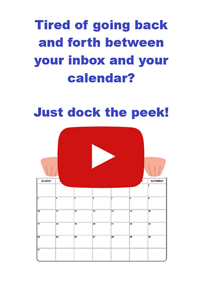  Outlook Calendar Hack! Keep your schedule in view, always.