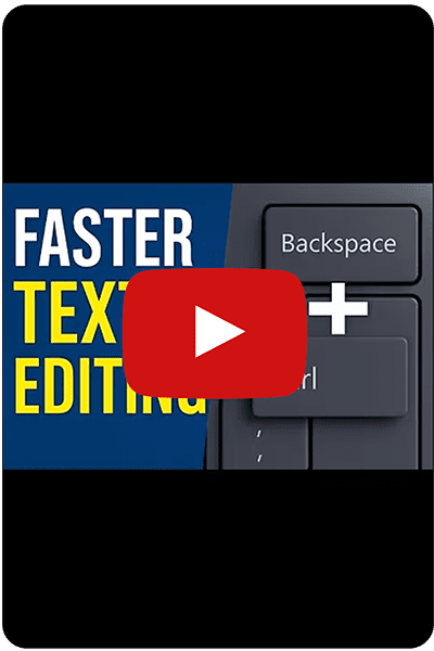Still deleting typos one… letter… at… a… time? There’s a faster way.