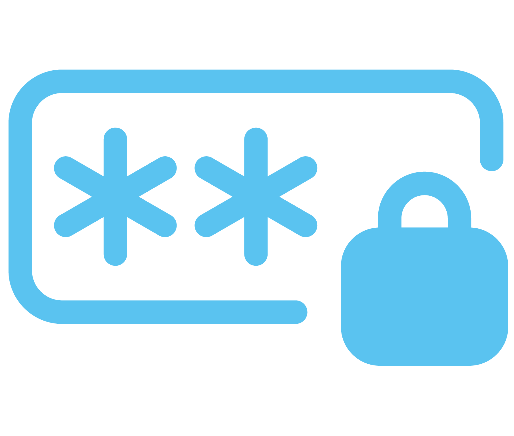 stronger Password icon of star and lock